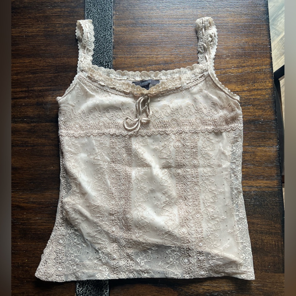 Express lace tank top
